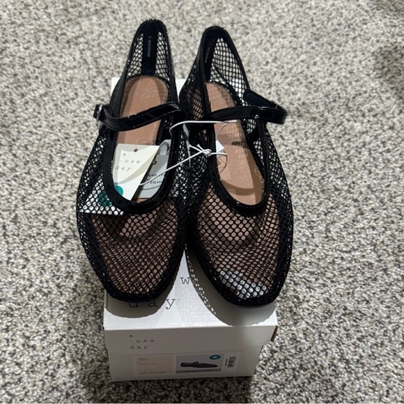 a new day Shoes - a new day Black Mesh Mary Jane Loafers